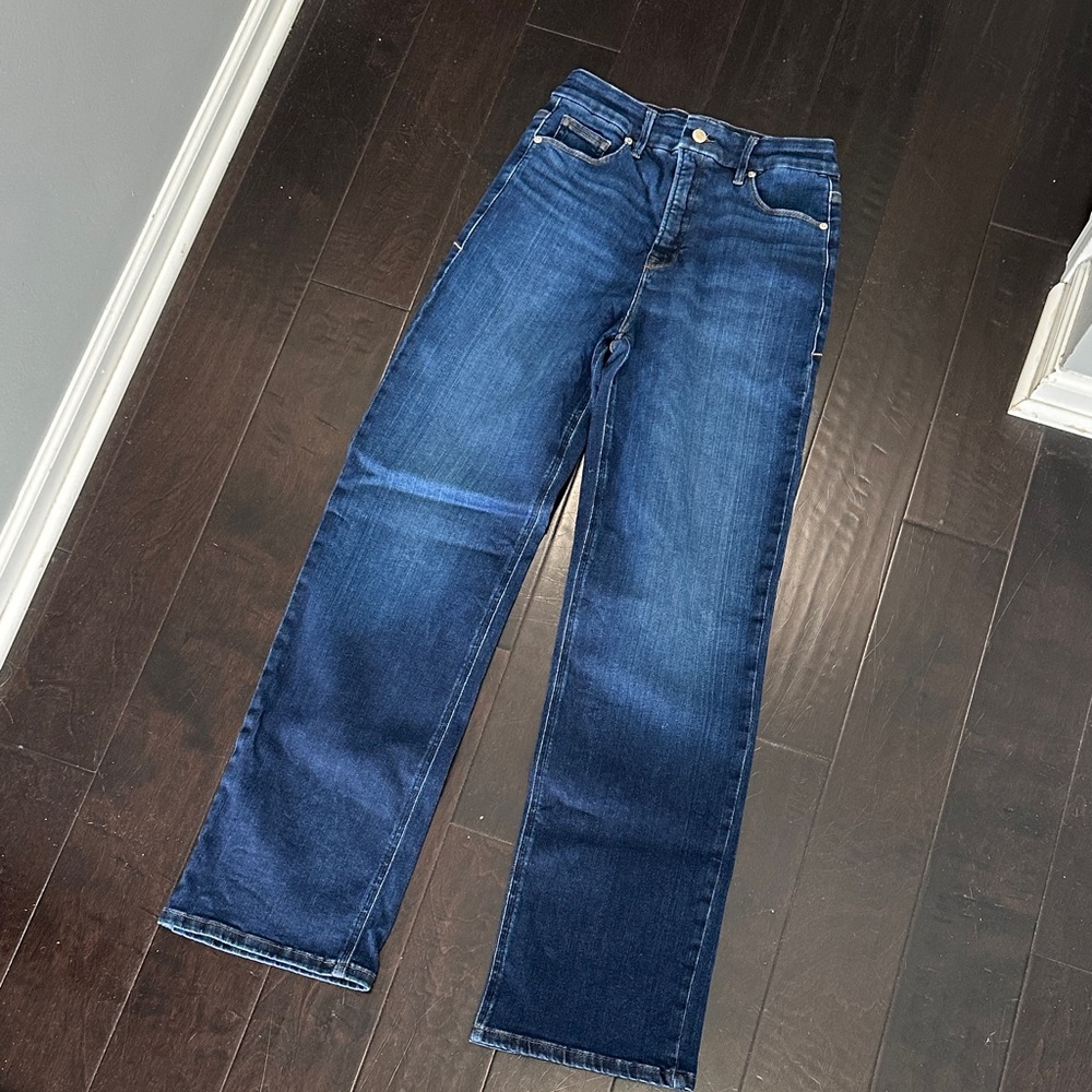 Good American Dark Blue Straight Jeans